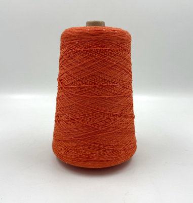 Пряжа Cotton Paillettes, D&C Yarns, хлопок, цвет оранжевый